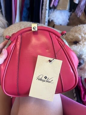 Patricia Nash Hot Pink Leather Mini Frame Bag